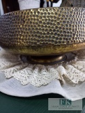 METALOWA PATERA , OSŁONKA , WAZON , DONICA 30,5 CM ZŁOTO ANTYCZNE