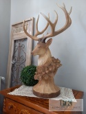 FIGURA POPIERSIE JELEŃ Z POROŻAMI 81 cm