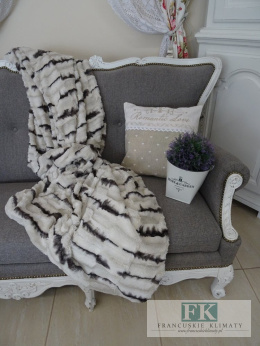 KŁ. KOC FUTRO 170X210 CM NARZUTA SHABBY , PROWANSJA , VINTAGE