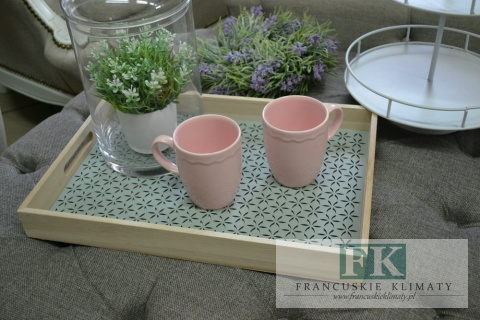TACA DEKORACYJNA 40 CM PASTEL ZIELEŃ PROWANSJA SHABBY CHIC FRANCJA VINTAGE TACA DEKORACYJNA 40 CM PASTEL ZIELEŃ PROWANSJA SHABBY CHIC FRANCJA VINTAGE