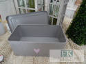 CHLEBAK SZARY SERCE SHABBY CHIC VINTAGE PROWANSJA CHLEBAK SZARY SERCE SHABBY CHIC VINTAGE PROWANSJA