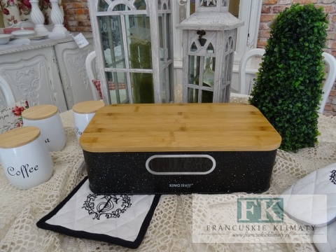 KŁ. CHLEBAK KING Hoof CZARNY SHABBY CHIC VINTAGE PROWANSJA