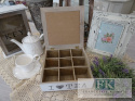 KŁ. HERBACIARKA PUDEŁKO NA HERBATĘ I LOVE TEA 24X24 shabby , prowansja , vintage KŁ. HERBACIARKA PUDEŁKO NA HERBATĘ I LOVE TEA 24X24 shabby , prowansja , vintage