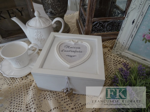 KŁ. PUDEŁKO MAISON D'AUTREFOIS 20X20 cm shabby , prowansja , vintage