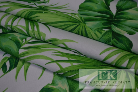 TKANINA ZASŁONOWA LIŚCIE TROPIKALNE OBRUSOWA SZER 160 CM