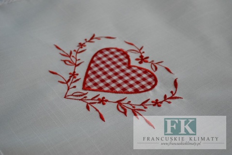 BIEŻNIK SERWETKA Z KOLEKCJI CZERWONE SERCE 60x120 PROWANSJA SHABBY CHIC VINTAGE LOFT