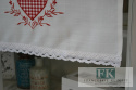 ZAZDROSTKA 40X150 KOLEKCJA CZERWONE SERCE SHABBY PROWANSJA FRANCJA