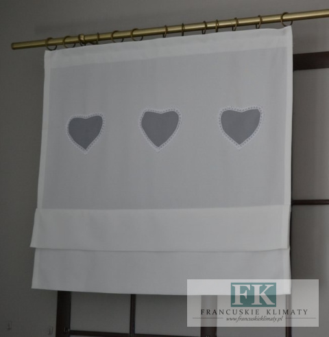 ROLETKA, EKRAN , PANEL SERCA PROWANSJA , SHABBY, SZER 100 cm wys 90 cm