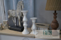 ŚWIECZNIK CERAMICZNY PERŁOWY 33CM SHABBY ŚWIECZNIK CERAMICZNY PERŁOWY 33CM SHABBY