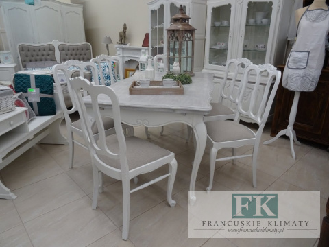 *FRANCUSKI KPL. 6 KRZESEŁ DĄB BIEL *FRANCUSKI KPL. 6 KRZESEŁ DĄB BIEL