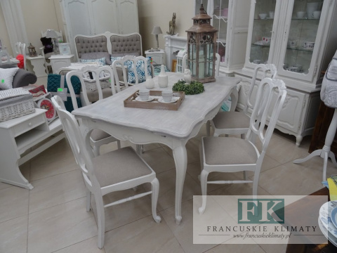*FRANCUSKI KPL. 6 KRZESEŁ DĄB BIEL *FRANCUSKI KPL. 6 KRZESEŁ DĄB BIEL