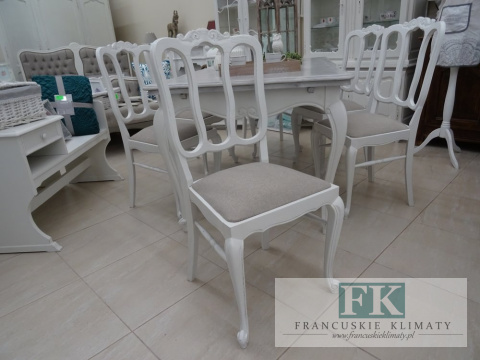 *FRANCUSKI KPL. 6 KRZESEŁ DĄB BIEL *FRANCUSKI KPL. 6 KRZESEŁ DĄB BIEL