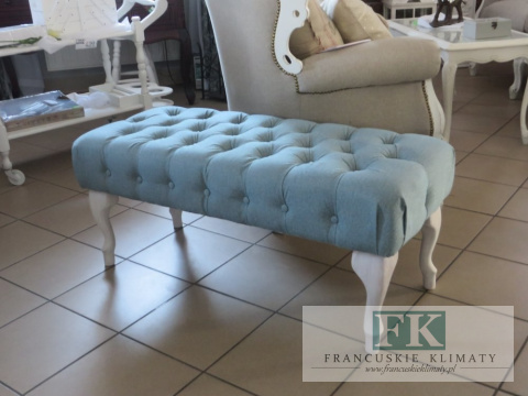 SIEDZISKO - ŁAWECZKA - PUF głęboko pikowane CHESTERFIELD W STYLU FRANCUSKIM , SKANDYNAWSKIM ,PROWENSALSKIM , SHABBY SIEDZISKO - ŁAWECZKA - PUF głęboko pikowane CHESTERFIELD W STYLU FRANCUSKIM , SKANDYNAWSKIM ,PROWENSALSKIM , SHABBY