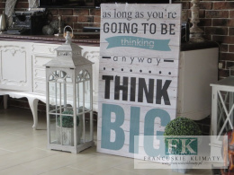 OBRAZ NA PŁÓTNIE 120 X 70 RETRO PROWANSJA SHABBY płótno CUDO