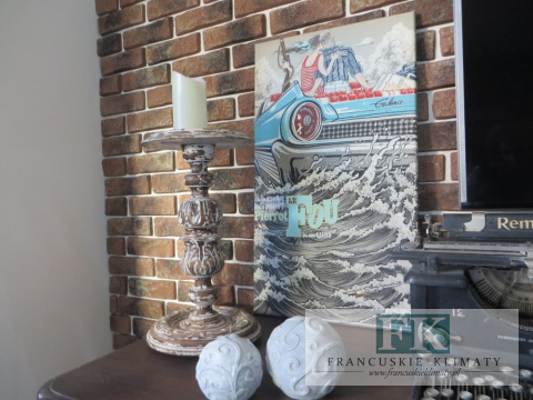 OBRAZ NA PŁÓTNIE 70 X 40 RETRO PROWANSJA SHABBY płótno CUDO