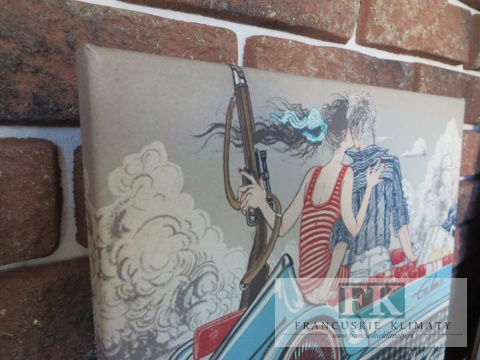 OBRAZ NA PŁÓTNIE 70 X 40 RETRO PROWANSJA SHABBY płótno CUDO