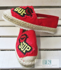 ESPADRYLE Z NASZYWKAMI USTA RED/CZERWONE R. 40 ESPADRYLE Z NASZYWKAMI USTA RED/CZERWONE R. 40