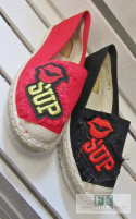 ESPADRYLE Z NASZYWKAMI USTA RED/CZERWONE R. 40 ESPADRYLE Z NASZYWKAMI USTA RED/CZERWONE R. 40