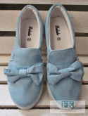 TRAMPKI SLIP ON BLUE/CZARNE KOKARDA ZAMSZ R.38 TRAMPKI SLIP ON BLUE/CZARNE KOKARDA ZAMSZ R.38