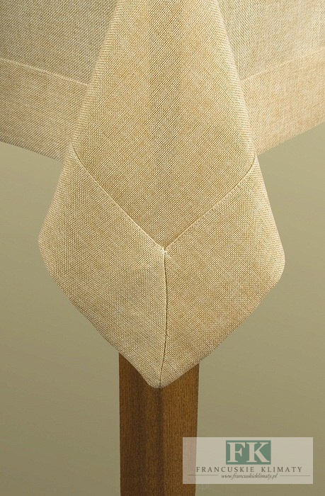 OBRUS JULA BEŻOWY 140X220 LEN NATURA SHABBY VINTAGE