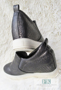 SNEAKERSY/TRAMPKI SKÓRKA WĘŻA POŁYSK KOTURN R.39 SNEAKERSY/TRAMPKI SKÓRKA WĘŻA POŁYSK KOTURN R.39