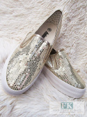 TRAMPKI SLIP ON GOLD ZŁOTE CEKINY R.39 TRAMPKI SLIP ON GOLD ZŁOTE CEKINY R.39