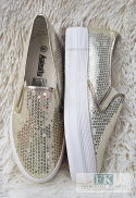 TRAMPKI SLIP ON GOLD ZŁOTE CEKINY R.39 TRAMPKI SLIP ON GOLD ZŁOTE CEKINY R.39