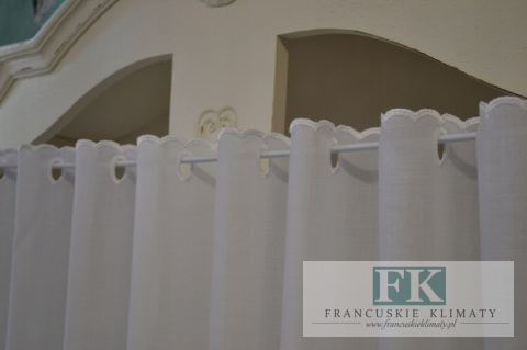 50066 ZAZDROSTKA ETAMINA GIPIURA haft 75 cm AŻUR