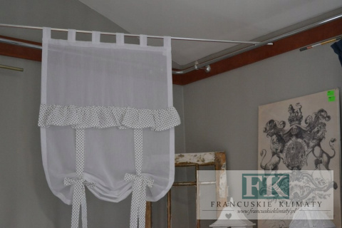 FIRANA SZARFA ROLETKA shabby FALBANKA szelki kropki