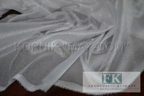 TKANINA MATERIAŁ FIRANA MARKIZETA tiul DIAMENT BIEL 300 cm TKANINA MATERIAŁ FIRANA MARKIZETA tiul DIAMENT BIEL 300 cm