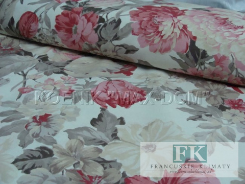 ! TKANINA *METRAŻ MATERIAŁ PROWANSJA kwiaty ptak LOFT mix wz