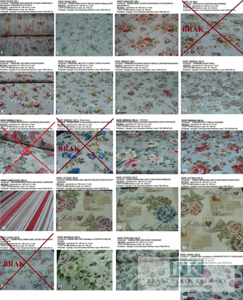 ! TKANINA *METRAŻ MATERIAŁ PROWANSJA kwiaty ptak LOFT mix wz