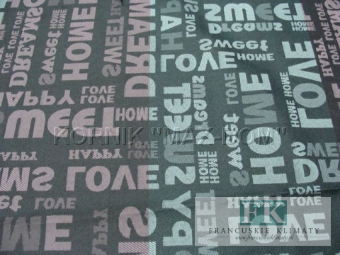 TKANINA *METRAŻ MATERIAŁ zasł LOFT NAPISY ORNAMENT wys 300 TKANINA *METRAŻ MATERIAŁ zasł LOFT NAPISY ORNAMENT wys 300