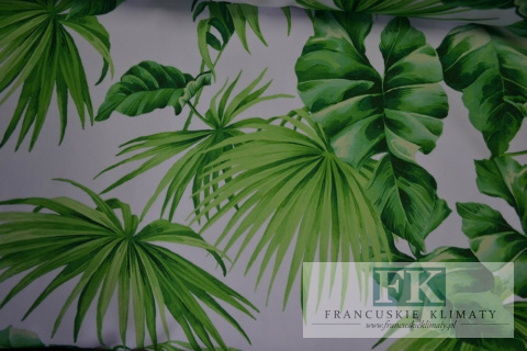 ! TKANINAMateriał ZASŁONY obrusy liście MONSTERA szer 160