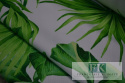 ! TKANINAMateriał ZASŁONY obrusy liście MONSTERA szer 160