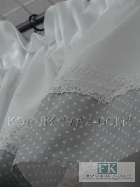 PROWANSJA! Kpl BOKI, LAMBREKIN bawełnam, koronka