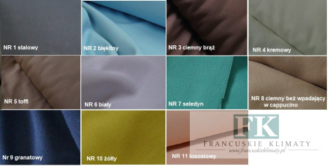 ZAZDROSTKA FALBANA margines prowansja 45 cm firan