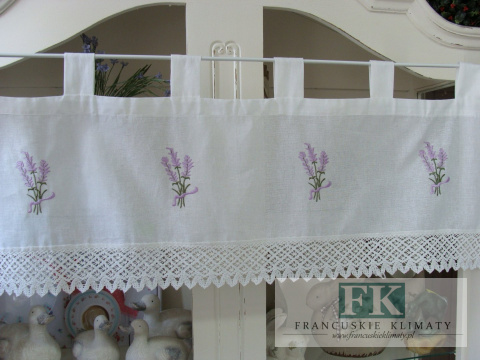 ZAZDROSTKA LAWENDA 38 cm SZELKI BAWEŁNA koronka