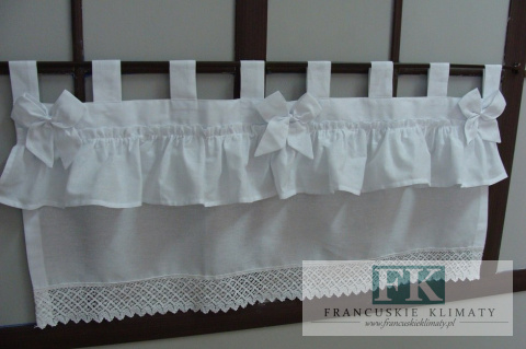 ZAZDROSTKA shabby prowansja BAWEŁNA falbana kokard