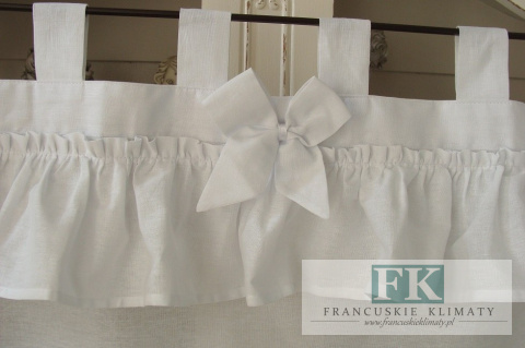 ZAZDROSTKA shabby prowansja BAWEŁNA falbana kokard