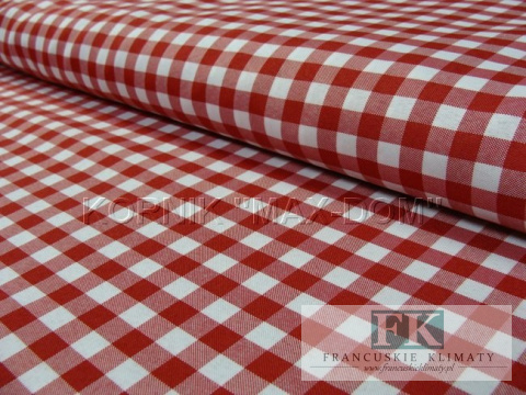 Zazdrostka lambrekin shabby bawełna kratka wzory