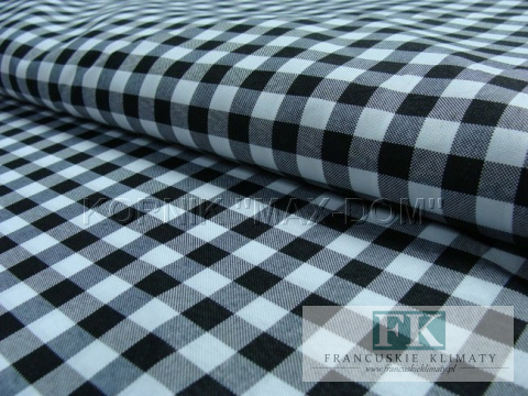 Zazdrostka lambrekin shabby bawełna kratka wzory