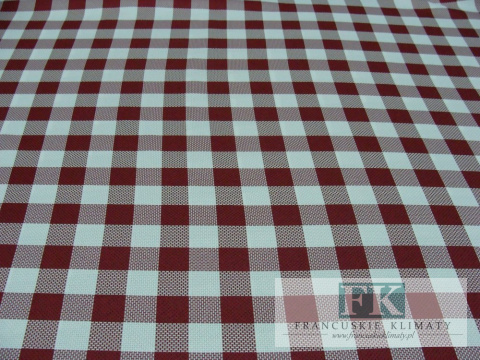 TKANINA Lniany materiał OBRUSY ZASŁONY szer 170 kratka kol