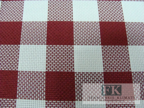 TKANINA Lniany materiał OBRUSY ZASŁONY szer 170 kratka kol