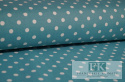 TKANINA *METRAŻ MATERIAŁ PROWANSJA GROSZKI KROPKI 1cm kolo