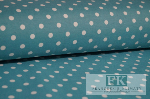 TKANINA *METRAŻ MATERIAŁ PROWANSJA GROSZKI KROPKI 1cm kolo