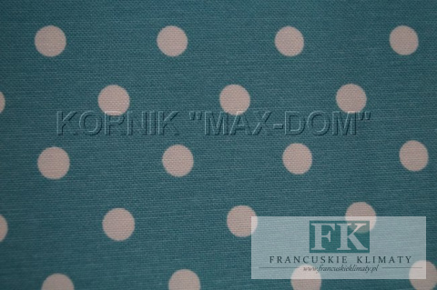 TKANINA *METRAŻ MATERIAŁ PROWANSJA GROSZKI KROPKI 1cm kolo