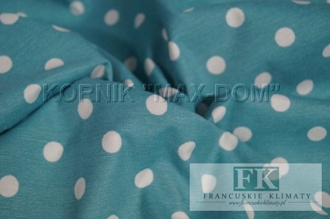 TKANINA *METRAŻ MATERIAŁ PROWANSJA GROSZKI KROPKI 1cm kolo