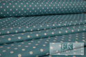 TKANINA *METRAŻ MATERIAŁ PROWANSJA GROSZKI KROPKI 1cm kolo
