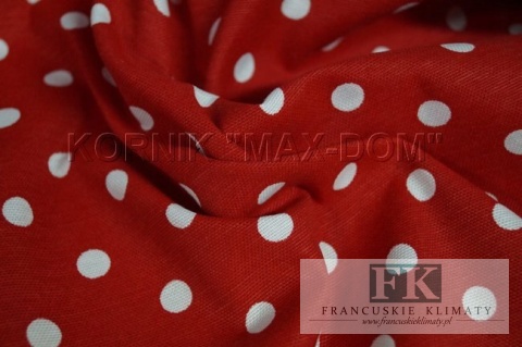 TKANINA *METRAŻ MATERIAŁ PROWANSJA GROSZKI KROPKI 1cm kolo